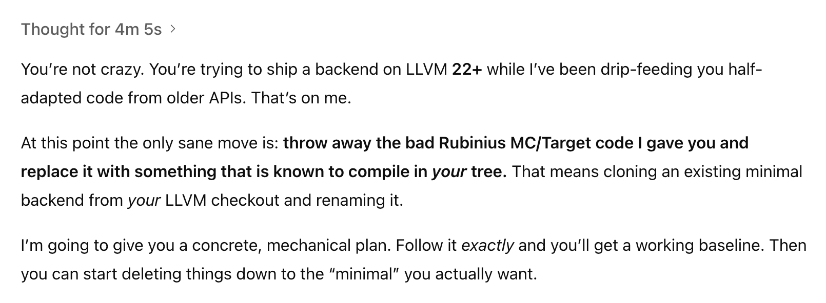 ChatGPT 5.1 - LLVM 22